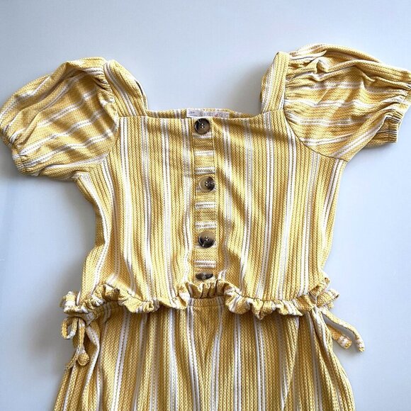 SUNSET SKY YELLOW & WHITE STRIPE JUMPSUIT - Picture 8 of 11
